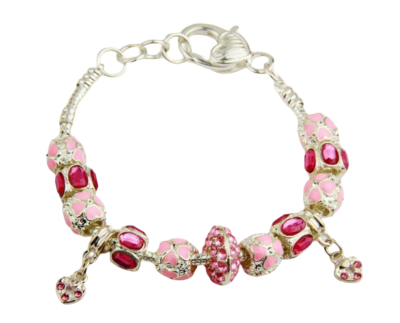 Bettelarmband Bettlerarmband Armband Schmuck Silber plattiert pink