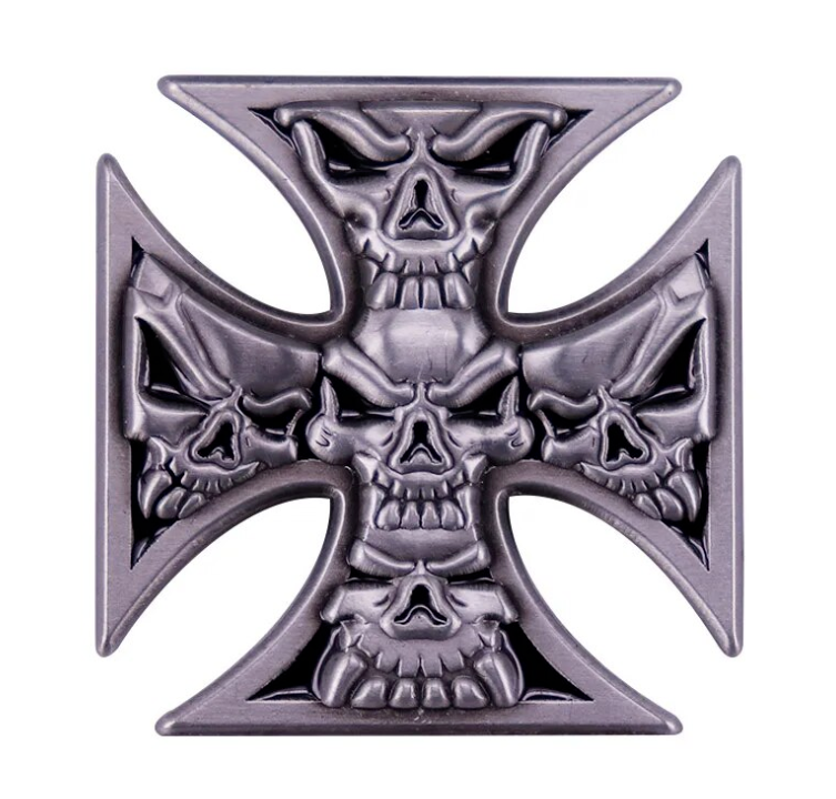 Eisernes Kreuz Iron Cross Metall Totenköpfe Pin Anstecker