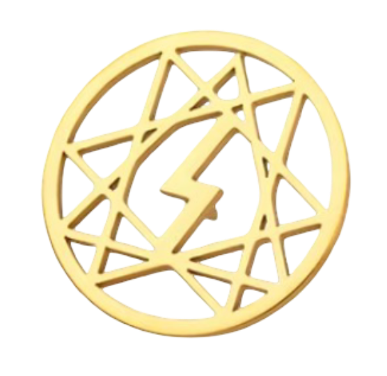 Pin „Geometrischer Blitz“ – Elegante Gold-Edition mit nordischem Flair