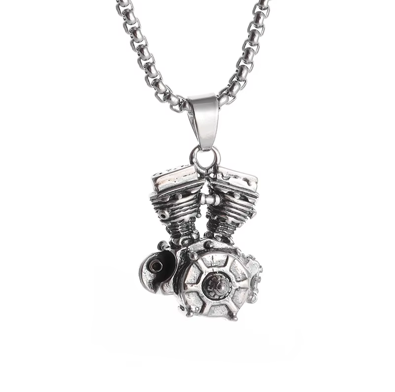 Halskette V2 Motor Edelstahl 60 cm