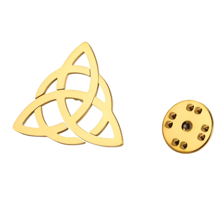 Pin „Triquetra – Keltischer Knoten“ – Nordisch-keltisches Symbol in Gold-Optik