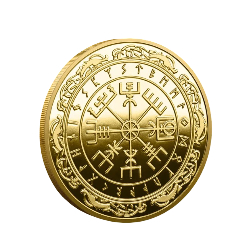 Gedenkmedaille „Vegvísir“ – Wikinger Kompass
