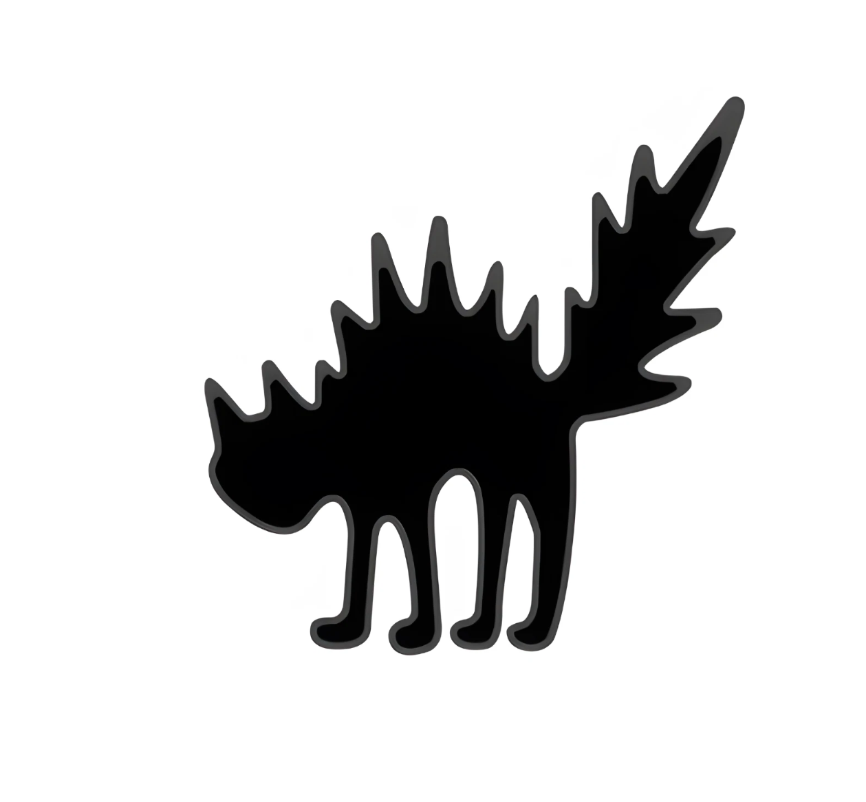 Pin erschrockene Katze mit gesträubtem Fell – Niedlicher Katzen Anstecker