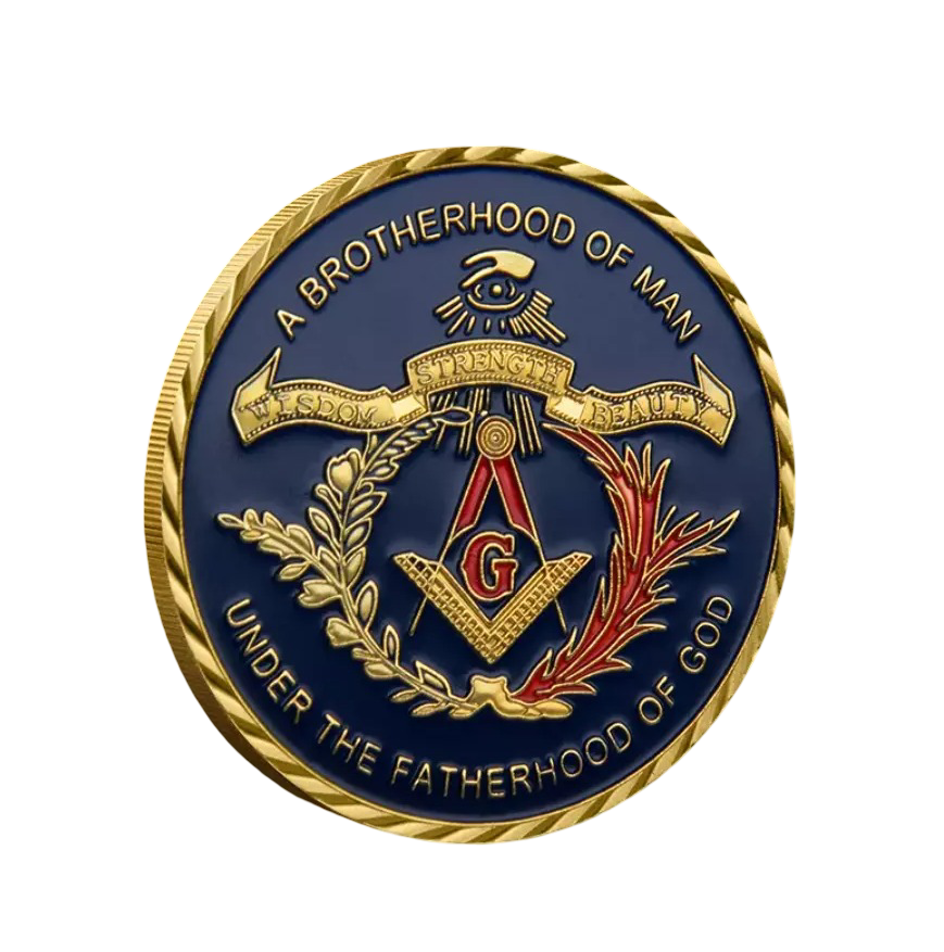 Masonic Challenge Coin – Freimaurerei Medaille