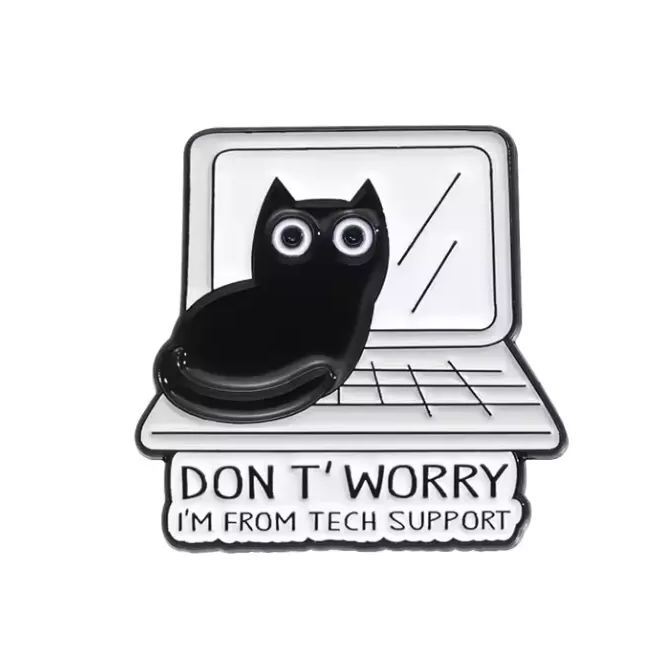 Pin „Tech Support Cat“ – Katzen Anstecker
