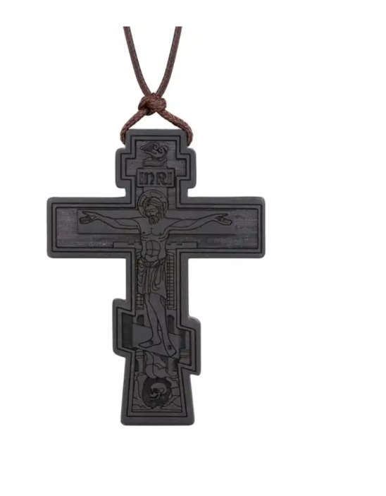 Kreuzkette Jesus Christus Kreuz Halskette Religion Kette Holz