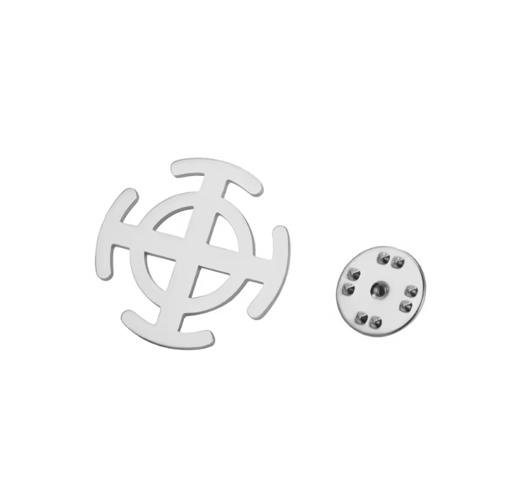 Pin „Sonnenkreuz / Radkreuz“ – Elegante Silber-Edition eines archaischen Symbols