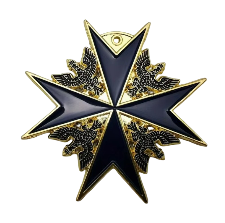 Malteserkreuz im preußischen Stil – Orden Replik Kreuz Gold Blau Adler Medaille