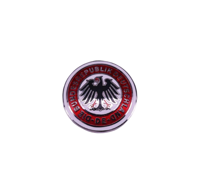 BRD DE Die Bundesrepublik Deutschland Metall Anstecker mit Adler edel