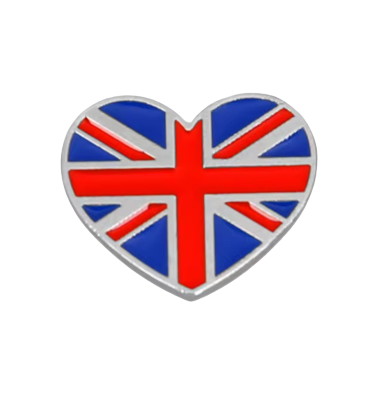 Pin „Herz Großbritannien“ – Union Jack in Herzform